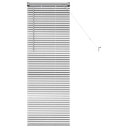 Store de Fenêtre avec des rideaux Argenté 80 x 130 cm Aluminium 
