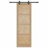 Porte Coulissante avec Ensemble de Quincaillerie 'ORKDAL'en Bois Massif de Pin 