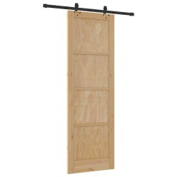 Porte Coulissante avec Ensemble de Quincaillerie 'ORKDAL'en Bois Massif de Pin 