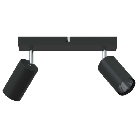 Projecteur de Plafond 2 Voies Ajustable Noir GU10 