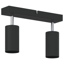 Projecteur de Plafond 2 Voies Ajustable Noir GU10 