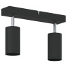 Projecteur de Plafond 2 Voies Ajustable Noir GU10 