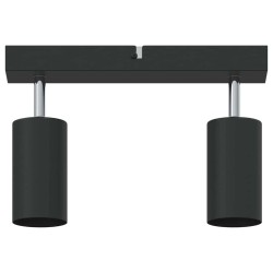 Projecteur de Plafond 2 Voies Ajustable Noir GU10 