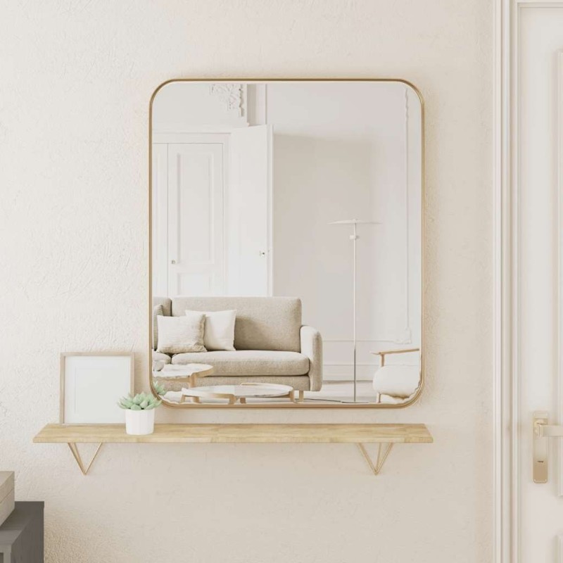Miroir mural Doré 50x60 cm Rectangulaire 