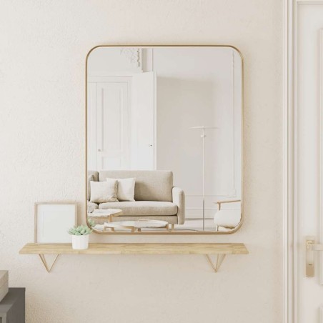 Miroir mural Doré 50x60 cm Rectangulaire 