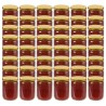 48 pcs Pots à confiture avec couvercle doré Verre 230 ml 