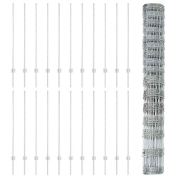 Poteaux de clôture 22 pcs U-Channel 120 cm Acier galvanisé 