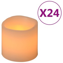 Bougies électriques à LED 24 pcs Blanc chaud 