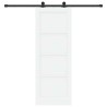 Porte coulissante avec kit de quincaillerie blanche 73,5x198,5 cm en pin massif 