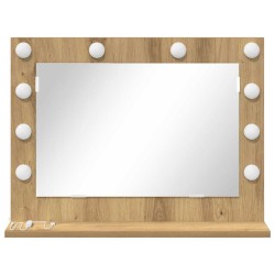Miroir de maquillage Chêne artisanal Bois d'ingénierie 