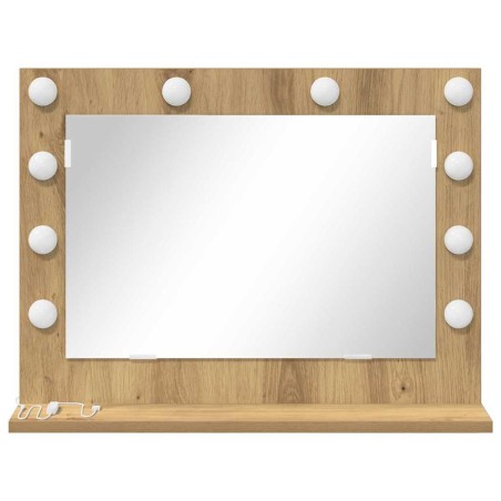 Miroir de maquillage Chêne artisanal Bois d'ingénierie 