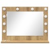 Miroir de maquillage Chêne artisanal Bois d'ingénierie 