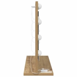 Miroir de maquillage Chêne artisanal Bois d'ingénierie 