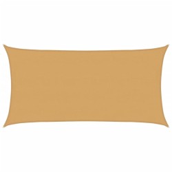Voile d'ombrage 160 g/m² rectangulaire sable 4x7 m PEHD 