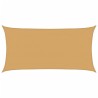 Voile d'ombrage 160 g/m² rectangulaire sable 4x7 m PEHD 