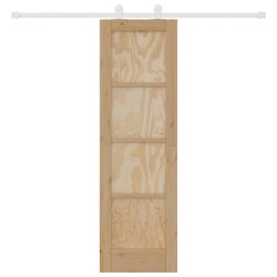 Porte coulissante avec kit de quincaillerie 'ORKDAL'Bois massif pin 