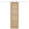 Porte coulissante avec kit de quincaillerie 'ORKDAL'Bois massif pin 