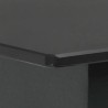 Table à manger de jardin Noir 190x90x74 cm Acier et verre 