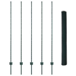 Pots de Clôture 5 pcs U-Channel Vert 150 cm Acier 
