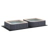 Couvercle de piscine rectangulaire Noir Plastique 820 x 420 cm 