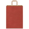 Sacs en papier 50 pcs avec poignées rouge 26x12x35 cm 