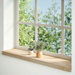 Appuis de fenêtre 2 pcs non traité 100x20x2cm bois chêne massif 