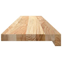 Appuis de fenêtre 2 pcs non traité 100x20x2cm bois chêne massif 