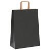 Sacs en papier 50 pcs avec poignées noir 26x12x35 cm 