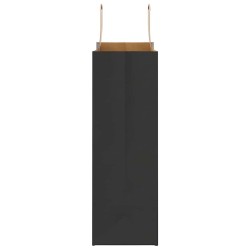 Sacs en papier 50 pcs avec poignées noir 26x12x35 cm 