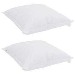 Oreillers 2 pcs Blanc 65 x 65 cm 130gsm 100% coton 