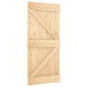 Porte coulissante et kit de quincaillerie 95x210 cm pin massif 