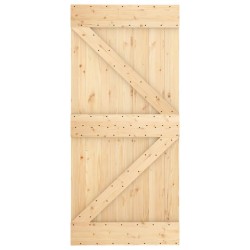 Porte coulissante et kit de quincaillerie 95x210 cm pin massif 