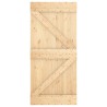 Porte coulissante et kit de quincaillerie 95x210 cm pin massif 