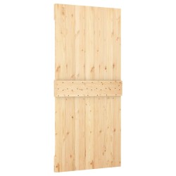 Porte coulissante et kit de quincaillerie 95x210 cm pin massif 