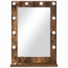 Miroir de vanity Chêne fumé Bois, Verre 70 x 50 x 18 cm Miroir 