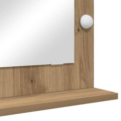 Miroir de Maquillage Chêne Artisanal Bois 70 x 50 x 18 cm 