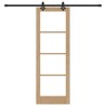 Porte Coulissante avec Quincaillerie 73,5x211 cm Bois de Pin Massif 