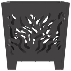 Foyer carré Noir 40x40x40 cm Acier 