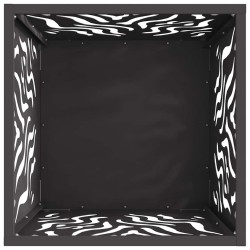 Foyer carré Noir 40x40x40 cm Acier 