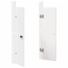 Portes de cuisine extérieures 2 pcs blanches 50x9x82 cm en bois massif de pin 