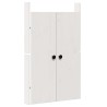 Portes de cuisine extérieures 2 pcs blanches 50x9x82 cm en bois massif de pin 