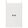Portes de cuisine extérieures 2 pcs blanches 50x9x82 cm en bois massif de pin 