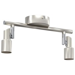 Projecteur plafond 2 voies réglables nickel brossé GU10 