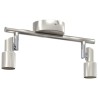 Projecteur plafond 2 voies réglables nickel brossé GU10 