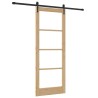 Porte coulissante avec kit de quincaillerie 83x211 cm Bois massif en pin 