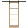 Porte coulissante avec kit de quincaillerie 83x211 cm Bois massif en pin 