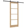 Porte coulissante avec kit de quincaillerie 83x211 cm Bois massif en pin 
