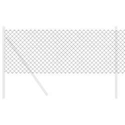 Clôture Gris 25 x 0.4 m Métal avec revêtement en PVC 
