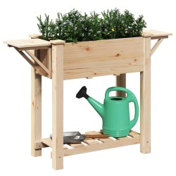 Jardinière avec étagères 111x37x76 cm en bois massif de sapin 