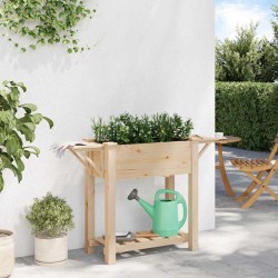 Jardinière avec étagères 111x37x76 cm en bois massif de sapin 